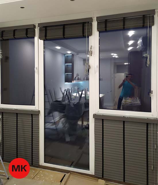 Монтаж деревянных жалюзи на шнуре